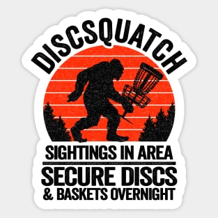 Discsquatch Sightings In Area Bigfoot Disc Golf Sticker